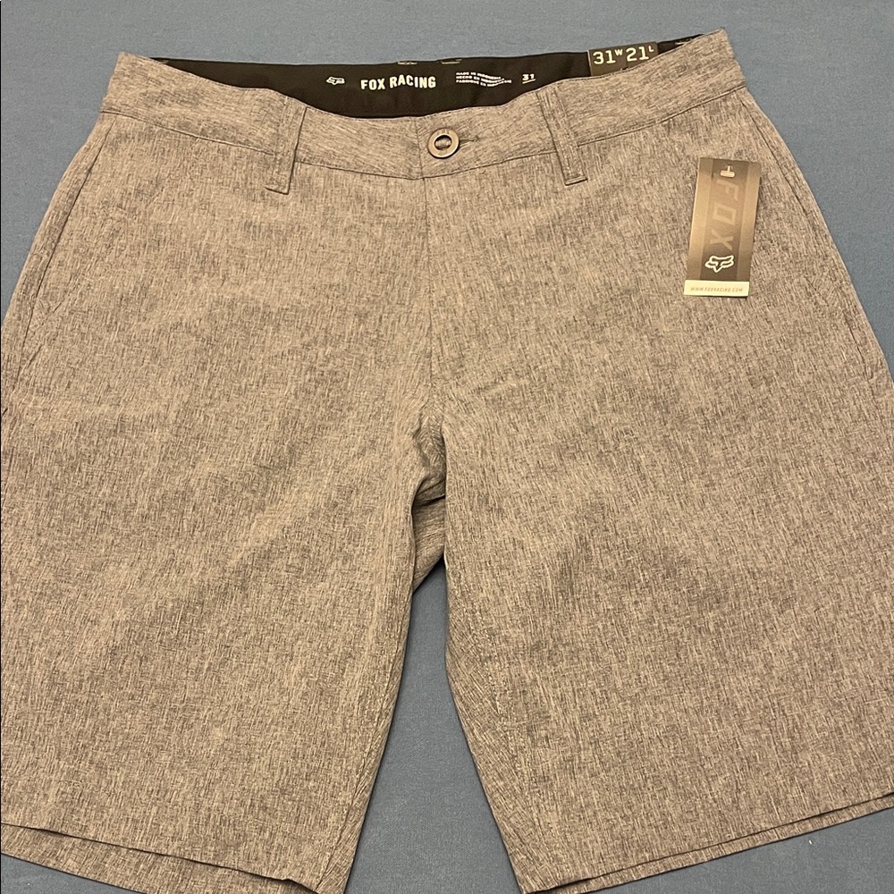 Fox Men's Heathered Gray Flat Front Shorts